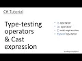C Tutorial Type-testing operators Cast expression