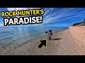 Download Lagu This Lake Michigan Beach is FULL of Great Rocks \u0026 Crystallized Fossils!
