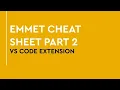 Emmet Cheat Sheet VS Code Emmet Cheat Sheet - Web Boss