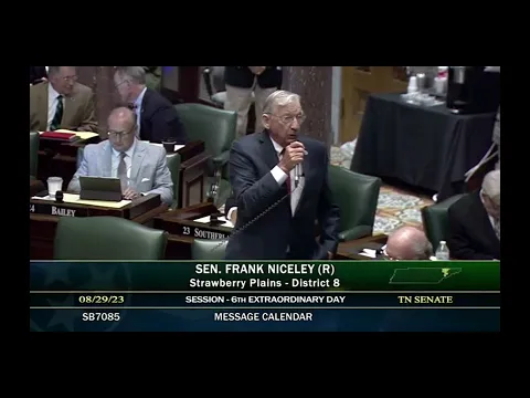 Senator Frank Nicely addresses "gun free" zones on Senate Floor - August 29 2023