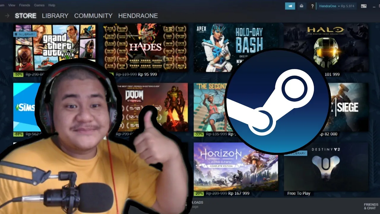 Jadi di video kali ini gua bakal ngasih tau kalian gimana cara beli game di steam tanpa ribet ya mab. 