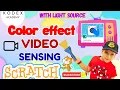 How to Use Sensing in Scratch Color Sensing Game with light camera Full Scratch Tutorial