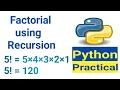 Factorial using recursion in Python