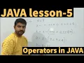 JAVA lesson-5 in JAVA
