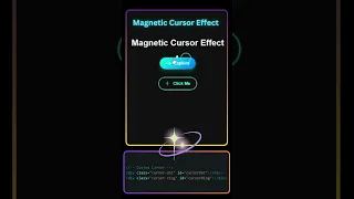 Create a Custom Animated Mouse Cursor with Stylish Buttons HTML CSS JavaScript Project