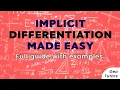 Implicit Differentiation Made Easy Full Guide with Examples