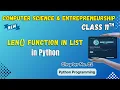 069 Len Function in Python Chapter 2 Class 11th Computer Science and Entrepreneurship