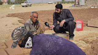 خشت بڕین بۆ خانووی قوڕ لە گوندی پیرداود دندنها