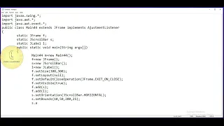 Java Swing class JScrollBar add AdjustmentListener CodeLearning