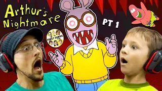 escape the crazy cartoon night 1 u0026 2 fgteev vs arthur the aardvark 1