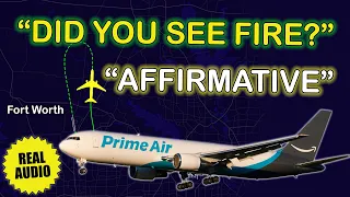 engine fire after takeoff complete engine failure fort worth real atc