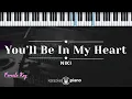 Download Lagu You'll Be In My Heart - NIKI (KARAOKE PIANO - FEMALE KEY)