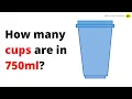 How many cups are in 750ml - QnA Explained