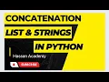 String Concatenation Concatenation in Python Python Tutorials for Beginners Lecture 06