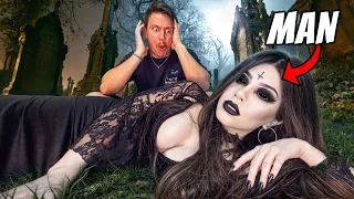 Goth Girl Jumpscares Flirty Guys in a Graveyard (Prank)