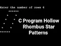 C Program Hollow Rhombus Star Pattern Questions Codingtutorial by Deepak