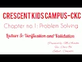 Class 9 Computer Lecture 5 Verification and validation