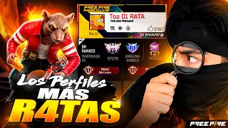 ASI SON los PERFILES del TOP MÁS R4TA en FREEFIRE Y ENCONTRE UN SECRETO!