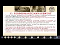 E - Performance Management