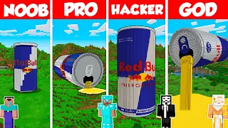 Red Bull Build Battle Challenge - Noob vs Pro vs Hacker vs God - Minecraft Animation