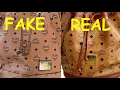 How to spot fake MCM bag Real vs fake MCM small bucket cross body bag
