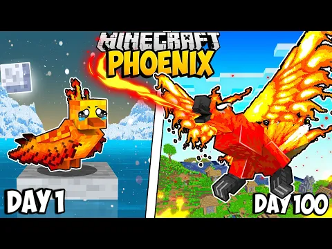 Download MP3 I Survived 100 Days as a PHOENIX in Minecraft