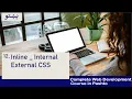 Inline - Internal External Methods of Links to CSS Web Development Tutorial in Pashto