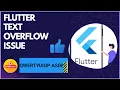 Flutter Text Overflow Issue Flutter Tips Please subscribe