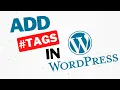 How to create tags in Wordpress