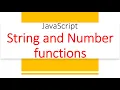 Javascript Part 9 - String and Number functions Hindi