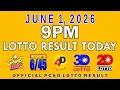 9pm Lotto Result Today June 1 2026 PCSO