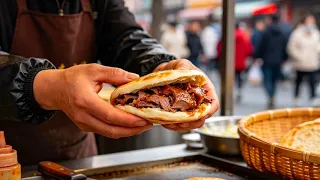 【LIVE】Roujiamo (Chinese meat burger) sold by the roadside.