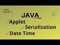 Java Applet Serialization Date Time - Session 14