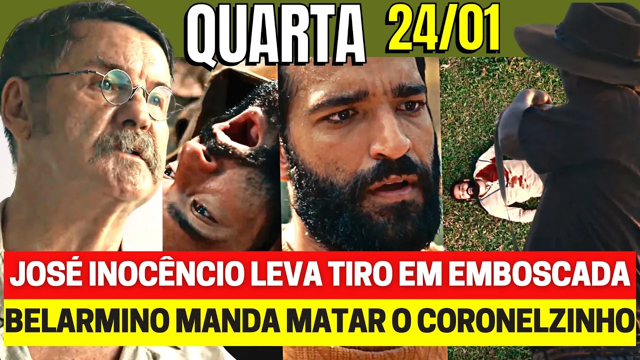 RENASCER Capítulo de Hoje QUARTA 24/01 - Resumo Completo Novela das 9 horas da Globo ao vivo remake