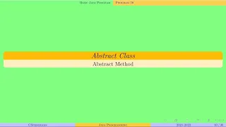 Abstract Class Abstract Method Java Programming Program 58