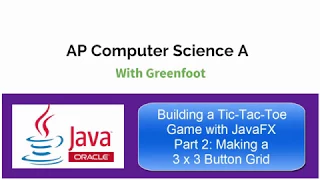 AP-CSA Tic-Tac-Toe With JavaFX Part 2 Making a 3 x 3 Button Grid