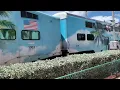 Northbound Tri Rail train pulling out of Deerfield Beach station