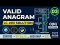 LeetCode 242 Valid Anagram Sorting Frequency Array C