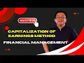 Valuation Concept Capitalization of Earnings Method