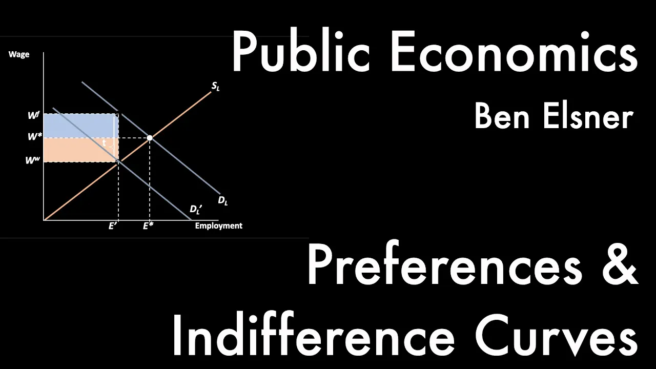 Preferences and Indifference Curves -- Public Economics I, 2/11