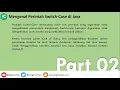 Mengenal Perintah Switch Case di Java
