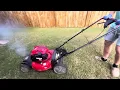 Five dollar Craftsman M230 mower carb cleaned and test before oil change had gas mixed in oil