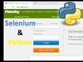 Selenium and Python to log into Fidelity Python for Finance