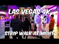 Cruising the Las Vegas Strip at Night - Venetian South to Linq Promenade then back on Las Vegas Blvd