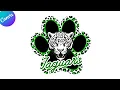 Leopard Paw Jaguars Cheer Team Design in Canva Sports Template Tutorial