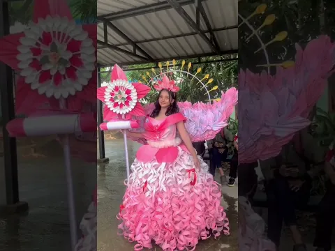 wow gaun indah berwarna pink #sakura #bidadari #sept #lagu #nganten #payung #aksi #seru #pink