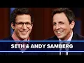 Andy Samberg Roasts Seth s Dog Frisbee Talks Nicolas Cage SNL Cameo Late Night Throwback