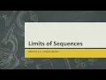 How to Compute Limits of Sequences Calculus 0104