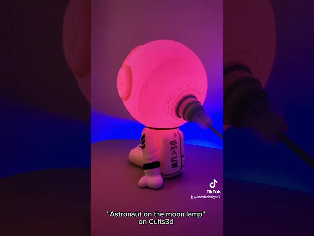 Astronaut on the moon lamp video thumbnail