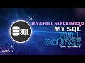 Introduction to My SQL Complete Course in My SQL Java Full Stack Course OSW 1